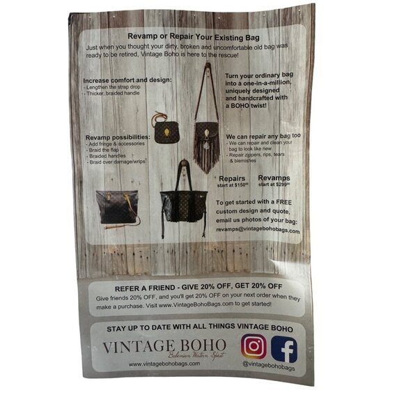 Louis Vuitton Vintage Boho Satchel Brown Monogram Canvas Luxury Western Fringe - Picture 12 of 16